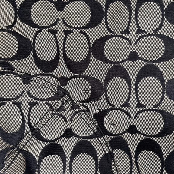 Coach Black/ grey Signature Hobo - Picture 3 of 5